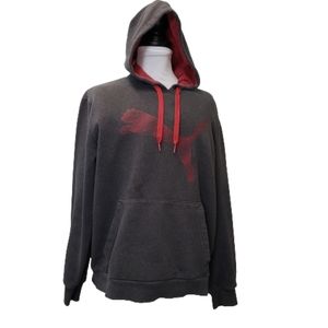 Puma Grey Hoodie with Red Puma Cat